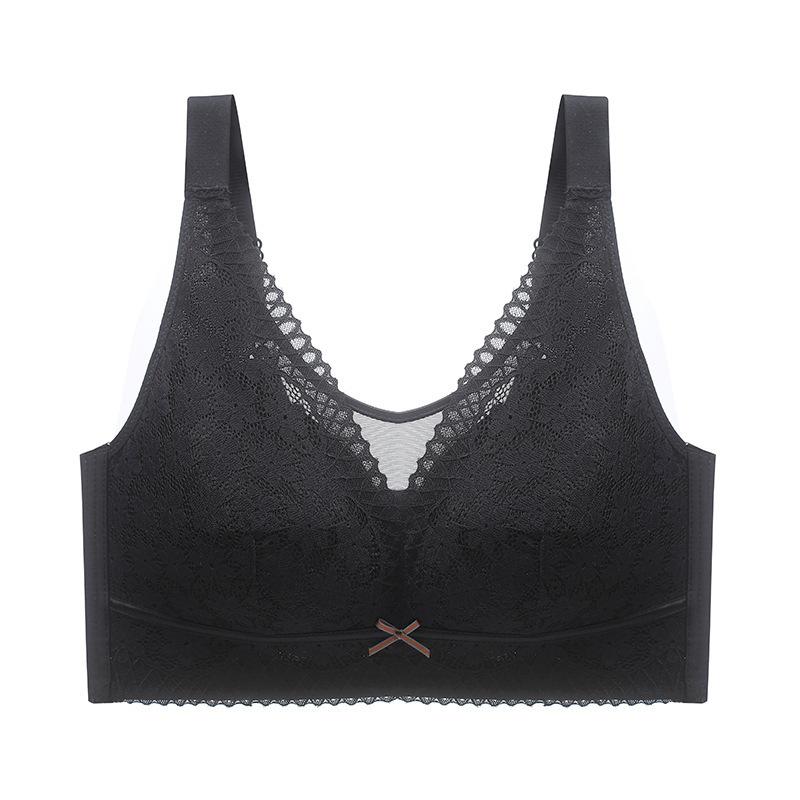 

Тонкое нижнее белье, большая грудь демонстрирует небольшую сборку, без топа со стальным кольцом, антисветовой бюстгальтер. 36/80C чёрный