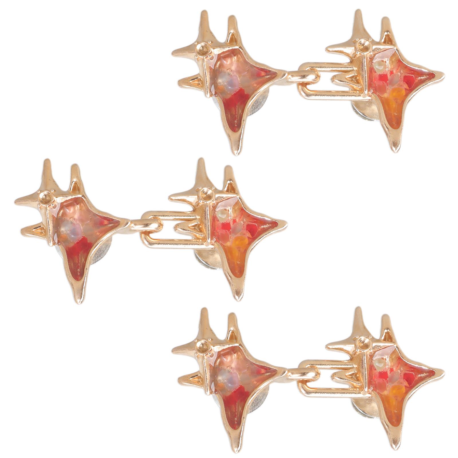 

Crystal Crossed Star Waist Tighten Pins Nonrust Plating Easy To Install Adjustable Clip For Loose Pants Waist Adjusters 3 золотой