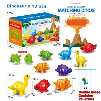 Kids RainboMatching Dinosaur Montessori Toys Letter Digital Color Shape Educational Sensory Sorting Games Early Learning Toys
