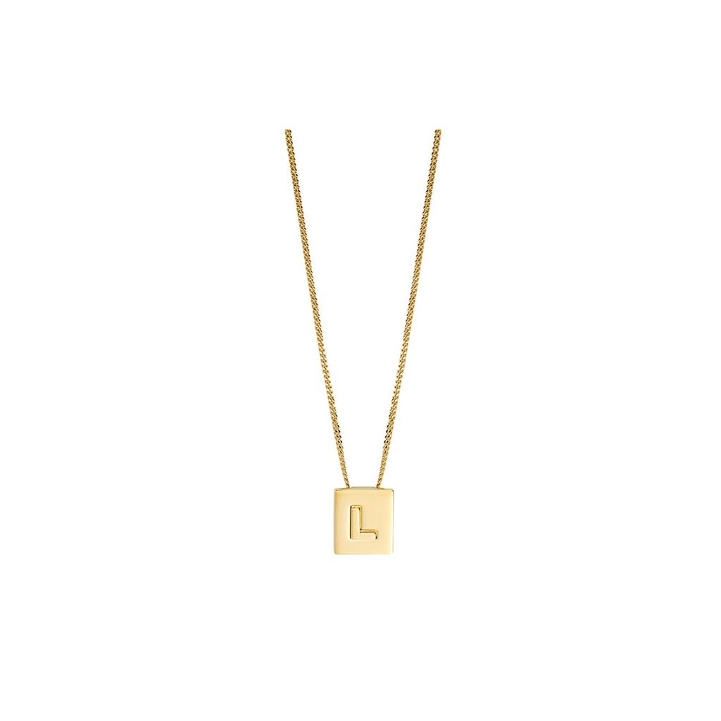 Celine Alphabet L Necklace In Brass With Gold Finish 46N0L6BRA-35OR