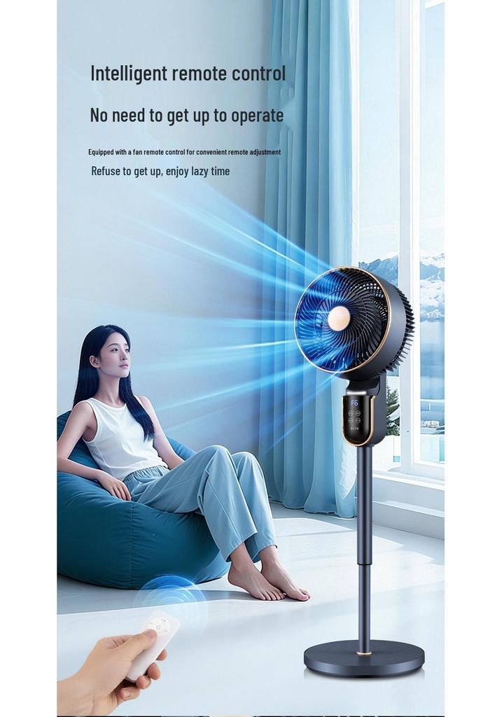 2026 Silent Vertical Floor Fan with Remote Control for Dormitory Use