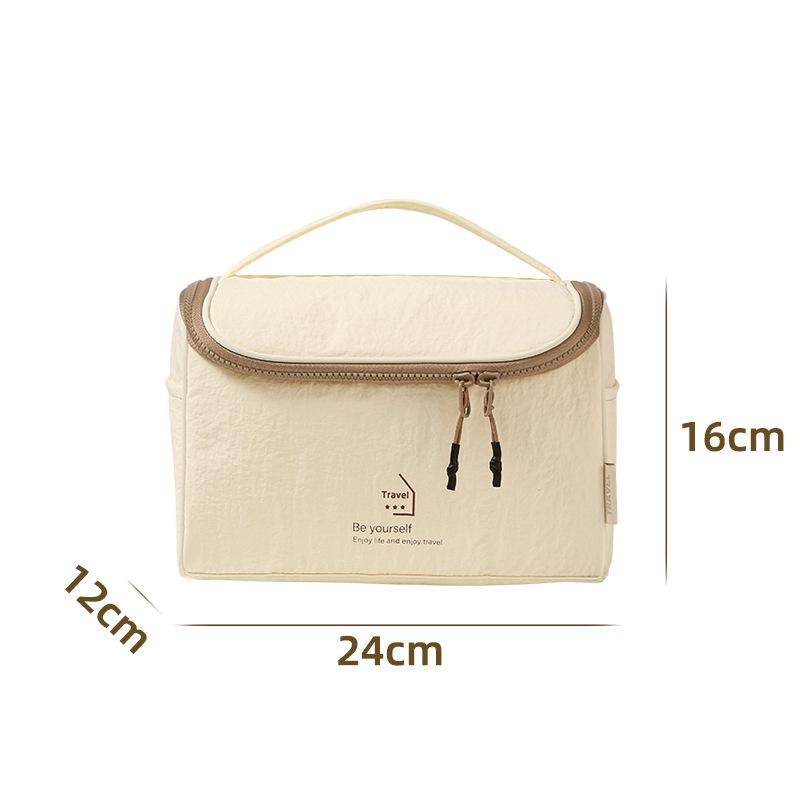 New Nylon Pillow Toilet Bag Large Capacity Cosmetic Bag High Value Storage Bag Travel Portable Cosmetic Storage Bag бежевый