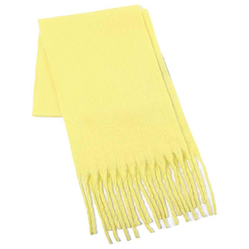 New style solid color pulled hair thickened warm scarf women's winter fashion men's women's scarf scarf scarf shawl