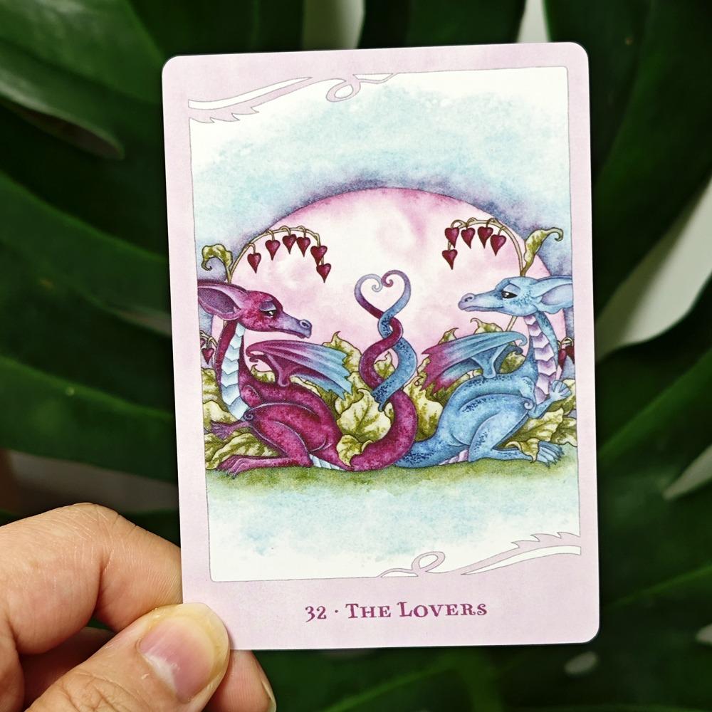 10.4*7.3cm for The Love of Dragons Oracle Deck 44 Pcs Cards