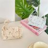 Snap Button Floral Makeup Bag Print Layered Storage Bag Organizer Pouch Coin Purse  Daily Storage