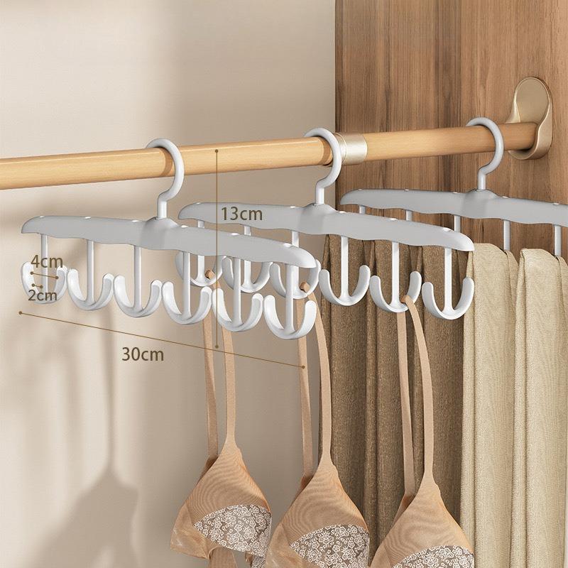 12-Hook Rotating Hanger - Ideal for Ties, Underwear, Vests, and Skirts | A Portable Organizer Suitable for Dorms and Home Storage