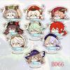 9Pcs/Set Acrylic Stand Model Wendi Tartaglia Hu Tao Yae Miko Raiden Shogun Figure Decoration Action Plate Toys