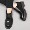 Herrenschuhe mit Innensohle 8cm Frühling und Herbst neue Business-Kleiderschuhe Herren Echtleder Big Head Casual Leichte Sohle Schuhe