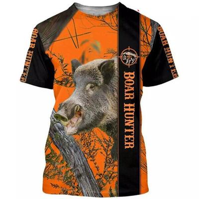 T-shirt da Uomo Camouflage Caccia Animali Cinghiale Stampa 3D Sportiva Manica Corta Magliette Top Casual Girocollo Streetwear T-shirt Abbigliamento Uomo
