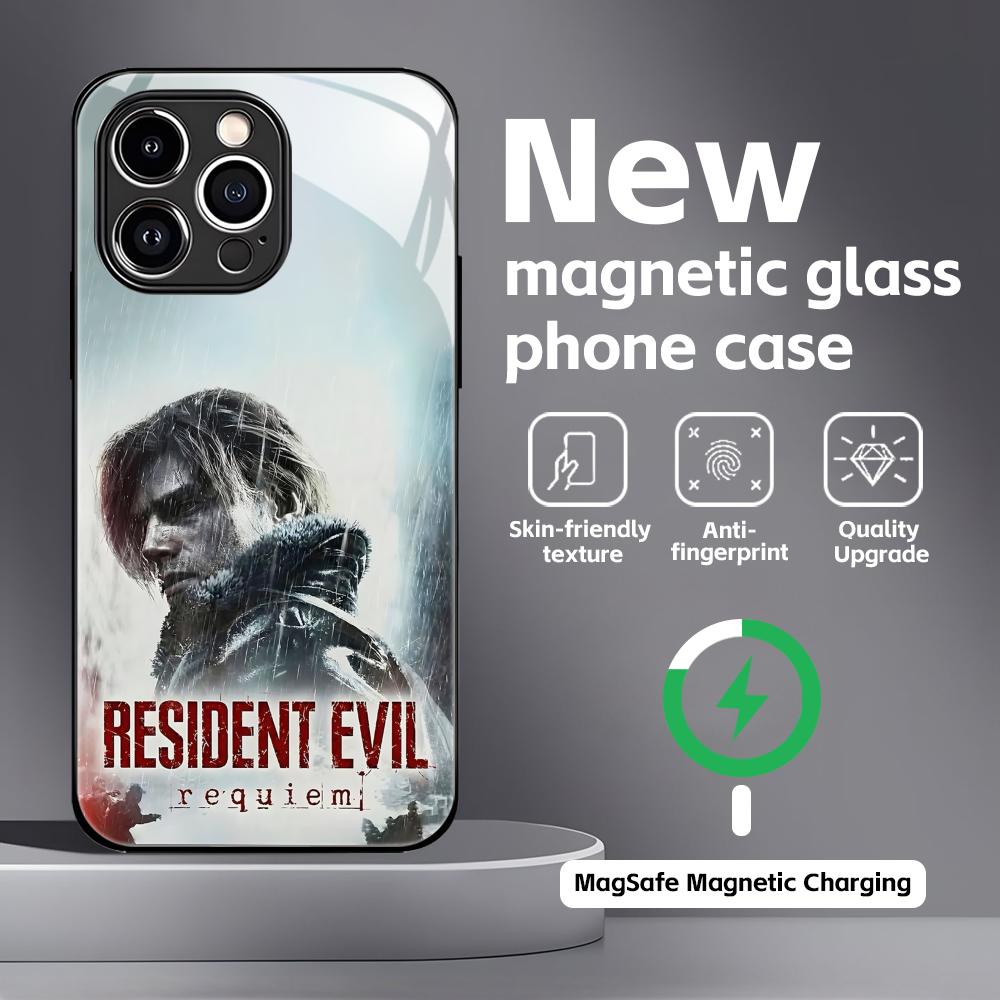 Resident Evil 9 Phone Case For iPhone17 16 15 14 13 12 11 X XR XS 8 Plus Mini Pro Max Glass Magnetic Case