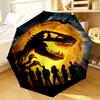 Dinosaur Moonlit Adventure Umbrella 8-Frame for Travel, camping, Casual Lightweight Portable Umbrella, Essential for every family Holidays Gift