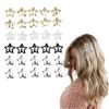 30 Stück Goldene Stern Haarspangen 1,2 Zoll Vintage Y2K Metall Druckspangen für Frauen Mädchen Hohl Punk Haaraccessoires