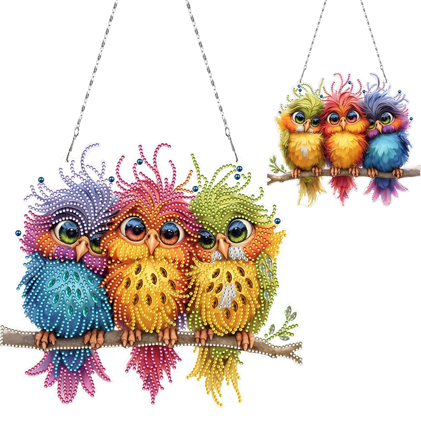 

Acrylic Special Shape Flower Mask 5D DIY Diamond Painting Dots Pendant Rhinestone Diamond Art Pendants for Garden Window Decor