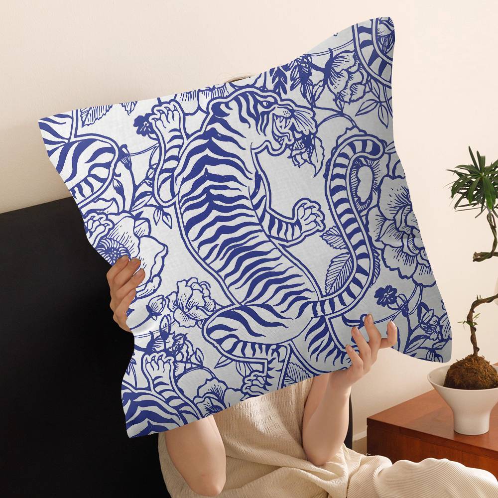 Animal Style Tiger Cushion Case Autumn Jungle Pillow Anime Pillow Sofa Bed Head Pillow Cover Cushion Cover 45x45 cm Fashion