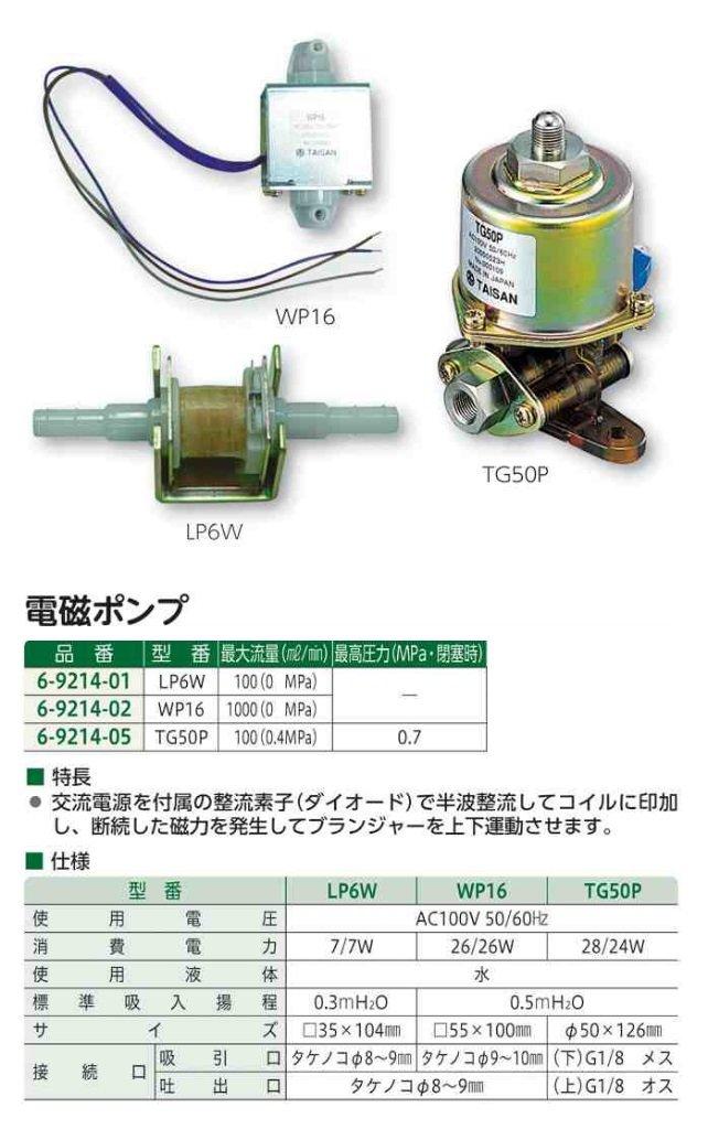 AS ONE Electromagnetic Pump TG50P /6-9214-05