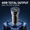 Multi Protection 40W Dual PD Fast Car Charger USB C Durable PC Material Auto Power Adapter Instant Charging For Mobile Devices