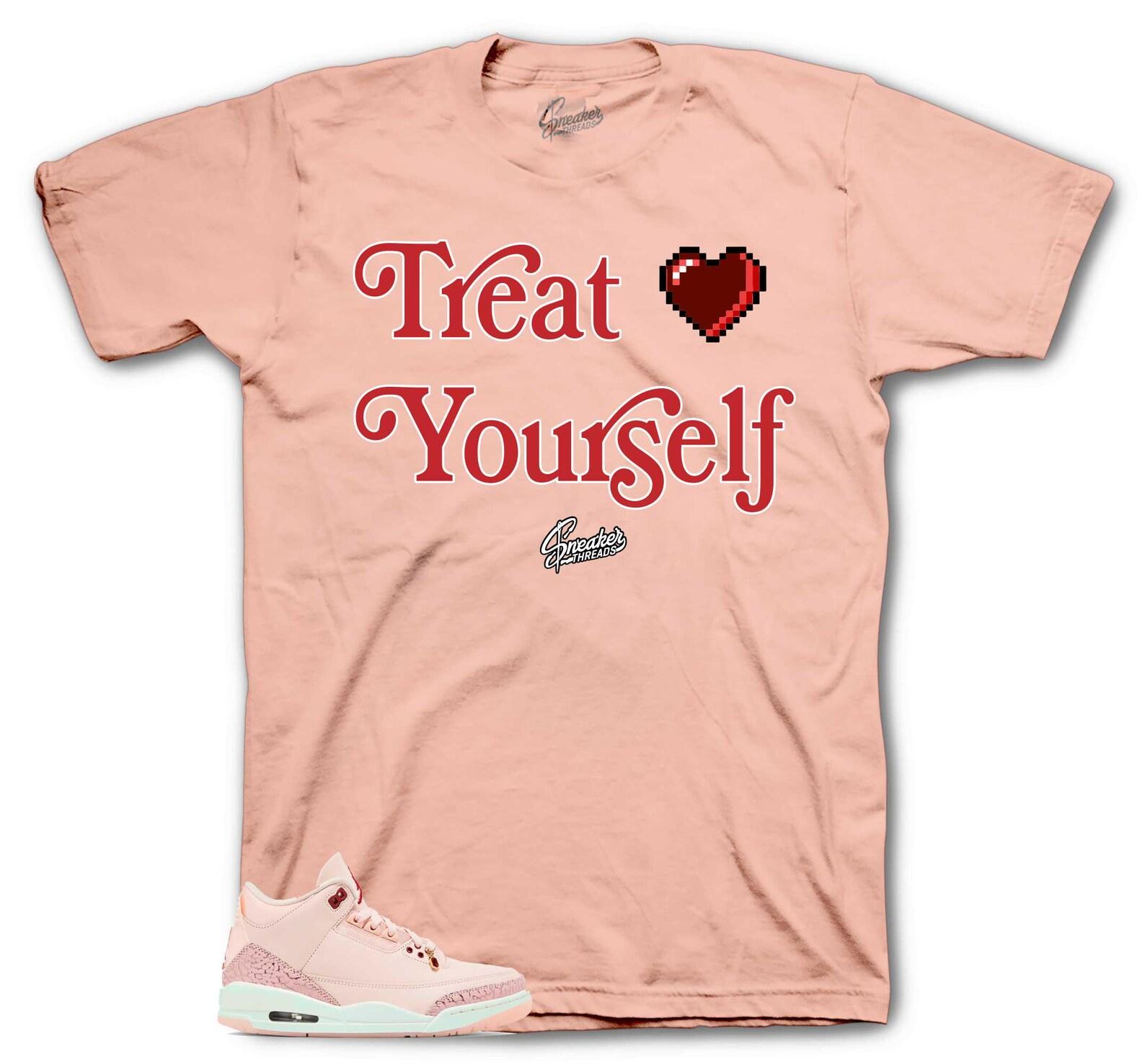 WASHED CORAL Treat Graphic T-Shirt - Shirt To Match Retro 3 Valentines Day Jordans L