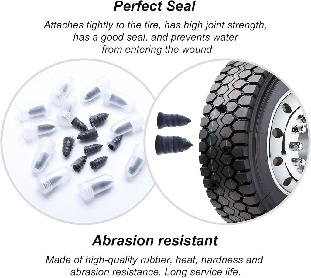 JUTOSU Tire Repair Rubber Nail, Tire Puncture Nail, Puncture Repair