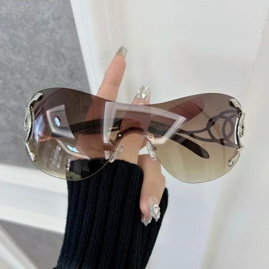 Persönlichkeit Quadratische Sonnenbrille Damen Herren Randlos Sonnenbrille Weiblich Männlich Designer Marke Klassisch Reise Outdoor