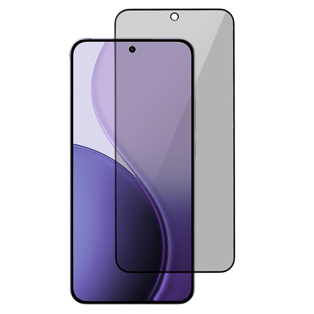 

For Oppo Reno14 Pro 5G Tempered Glass Film Anti-Peep Privacy Protection Screen Protector Full Glue As Shown A