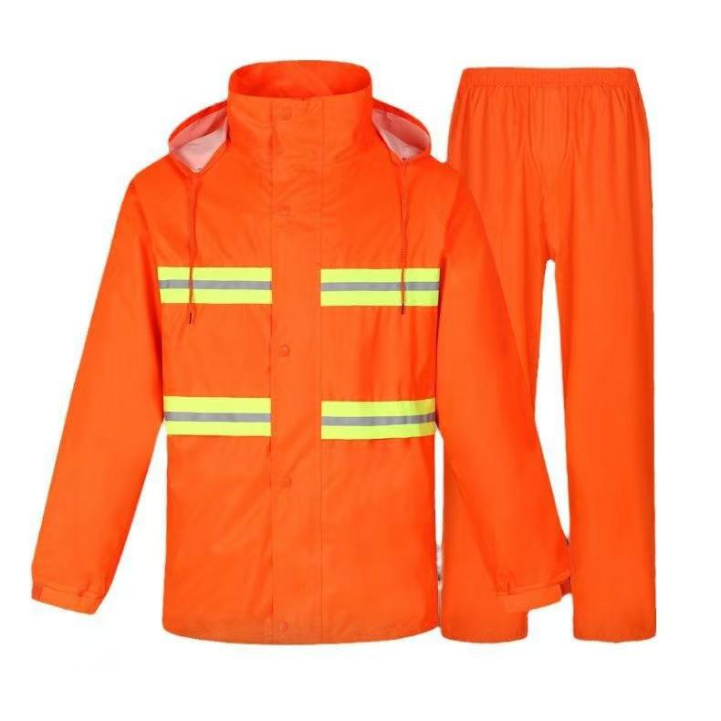 High-Visibility Raincoat & Pants Set for Traffic Safety & Rescue Duties XXXXL