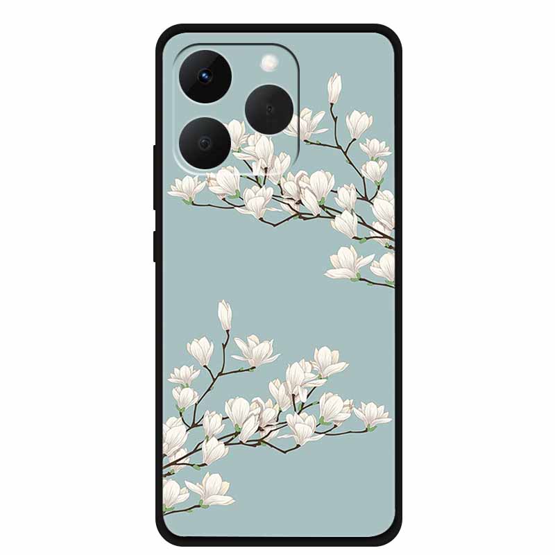 Case For OPPO Realme 15T Embossed Blossoms Funda 3D Relief Flowers Coque Silicone Soft Phone Cover For Realme 15 T 5G Bumper