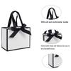 10pcs Small White Black Gift Bags with Handles Thank You Bags with Bow Ribbon Party Favor Bags