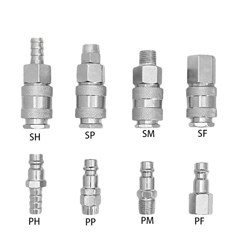 Pneumatic European Connector EU Standard Fittings For Compressor Male and Female Thread Quick Release Coupling Air Hose Fitting