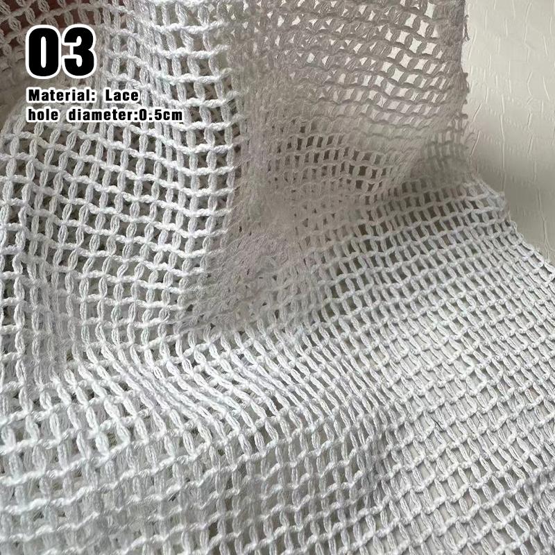50*150cm Creative Cotton Mesh Fabric Hollow Texture Perspective Lace Clothing Designer Fabric For Sewing Apparel Costume