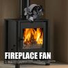 Wood Burning Stove Fan Efficient Airflow 18 Blades Aluminum Stove Fan Energy Saving Protective Cover with Handle for Fireplace