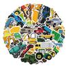 10/25/50pcs Cartoon Truck Transports Stickers for Bedroom Teachers Decals Scrapbook Stationery Laptop Fridge Suitcase Phone
