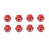 8pcs Aluminum Alloy Lock Nut Nylon Lining M2 Hex Locking Nut for Axial Scx24 124 RC Models Red
