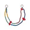 Handmade Woven Acrylic Beaded Heart Pendant: Stylish Versatile Bag Charm