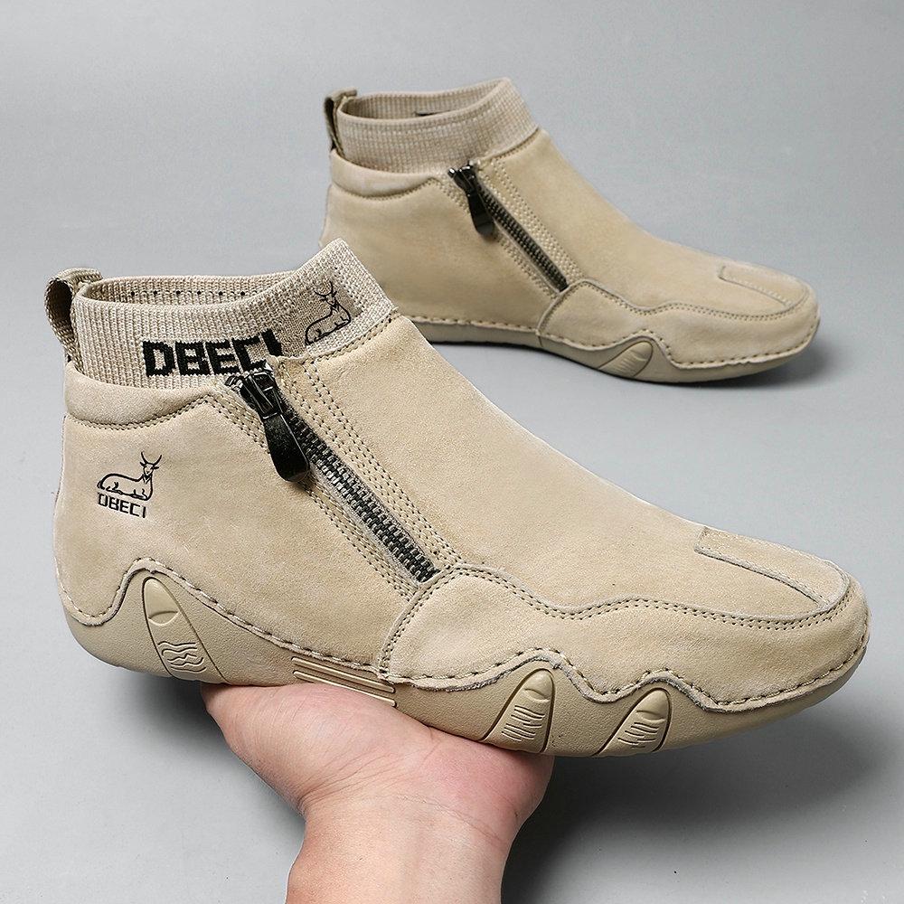 Pánské retro stylové martinské boty z pravé kůže - velké, odolné, vysoké, pro volný čas