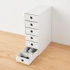 MUJI Recycled Polypropylene Small Item Storage 6 White W11 x x 83904432 Box, Tiers, Gray, Approx. D24.5 H32cm,