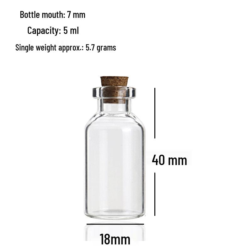 Mini Special-Shaped Glass Wishing Bottle Pendant with Cork for DIY