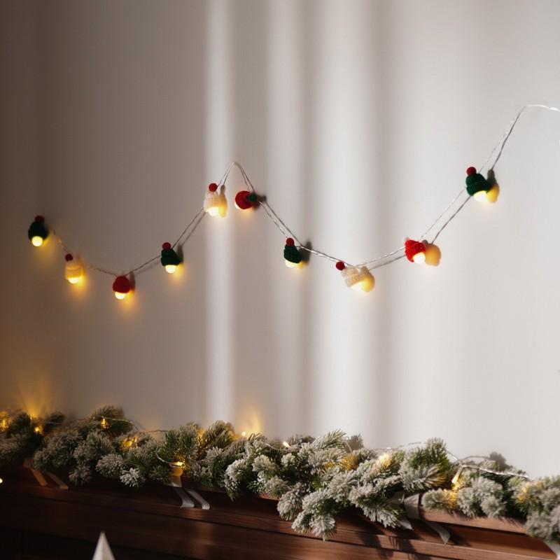 LED String Lights Christmas Flashing Lights Christmas Hat Lights String Christmas Atmosphere Pendant Lights Wholesale Christmas