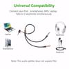 3.5MM Jack Plug Y Splitter Audio Stereo Extension Earphone Headphone Extension Cable