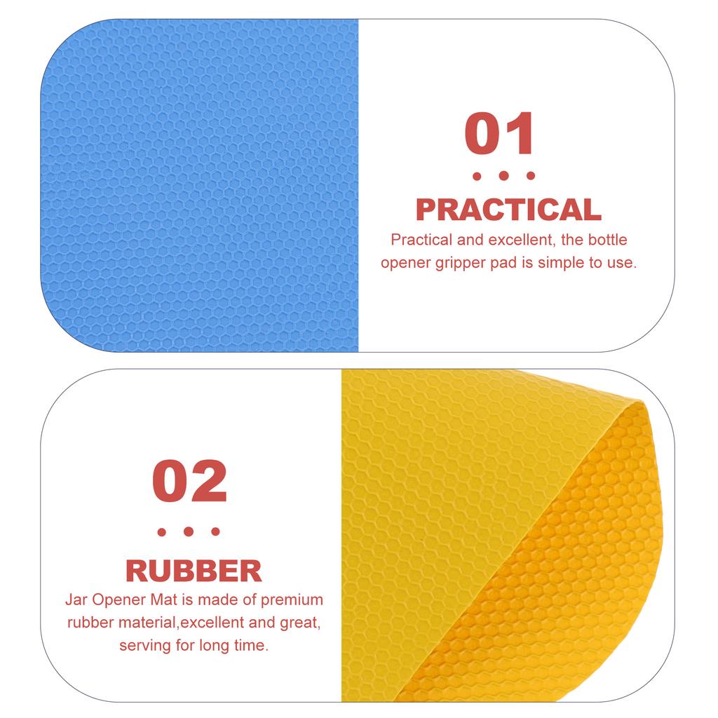 6 Pcs Rubber Jar Opener Gripper Pads for Large Lids Non Skid Bottle Lid Opener Gripper Pad Practical Kitchen Gadget