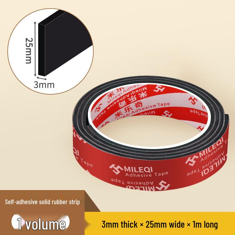 Mileqi EPDM Self-Adhesive Shock-Absorbing Anti-Slip Rubber Pad Strip