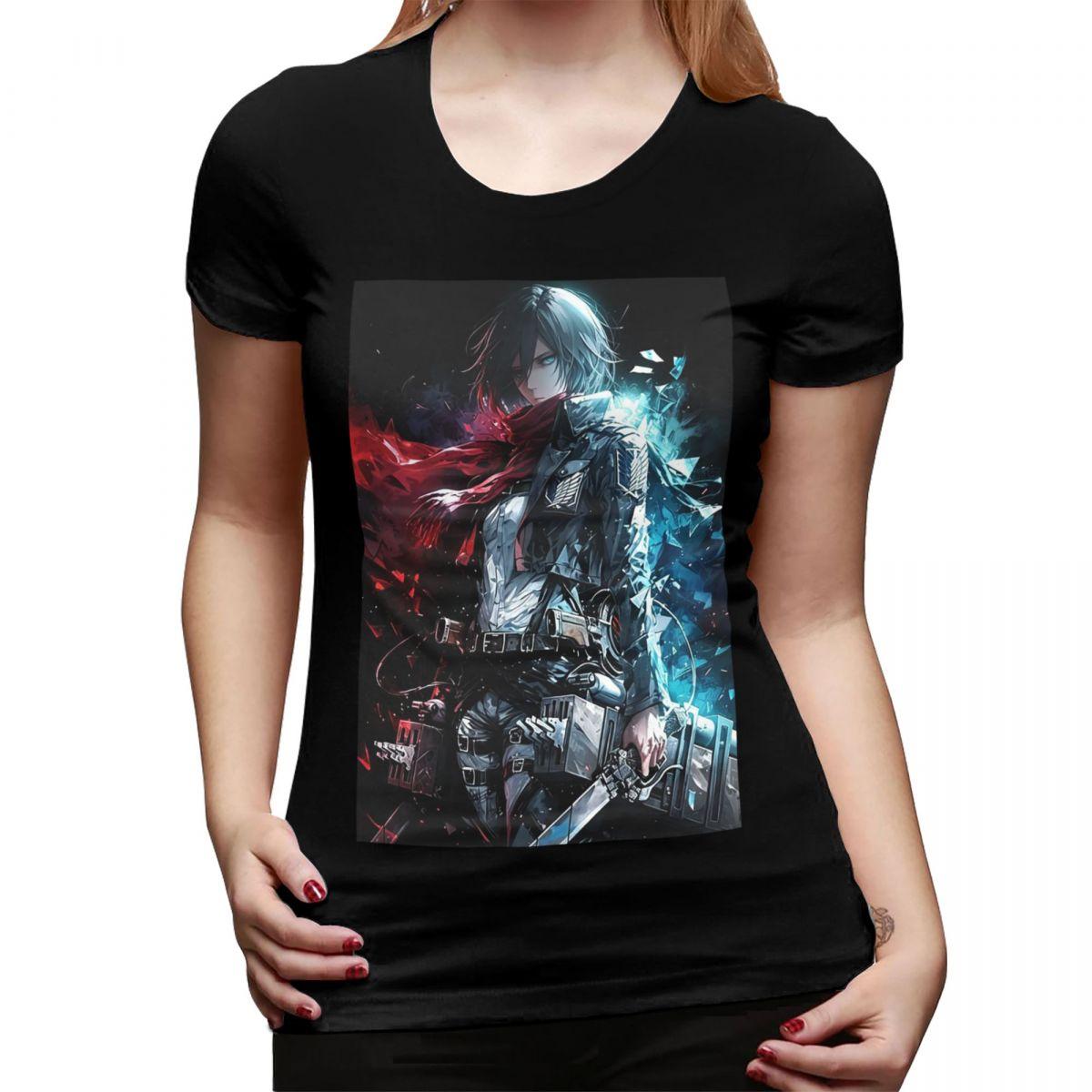 

Anime Attack On Titan Mikasa AckerUnisex TShirt for WOMEN Round Neck Streetwear T Shirts WOMENs Tees Short Summer Clothes Tops 2XL
