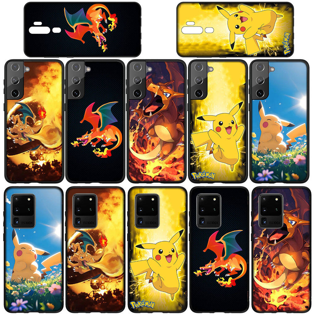Phone Case for iPhone 17 16 15 Plus Xiaomi Poco F8 F7 X7 X6 M8 C85 C75 C71 Redmi Note 14 12 11 13 Pro Max A4 14C 13C 15C Pikachu Charmander Pokemon GO
