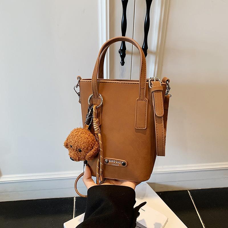 Winter new fashion casual versatile large-capacity bucket bag women's high-end single shoulder oblique span bag