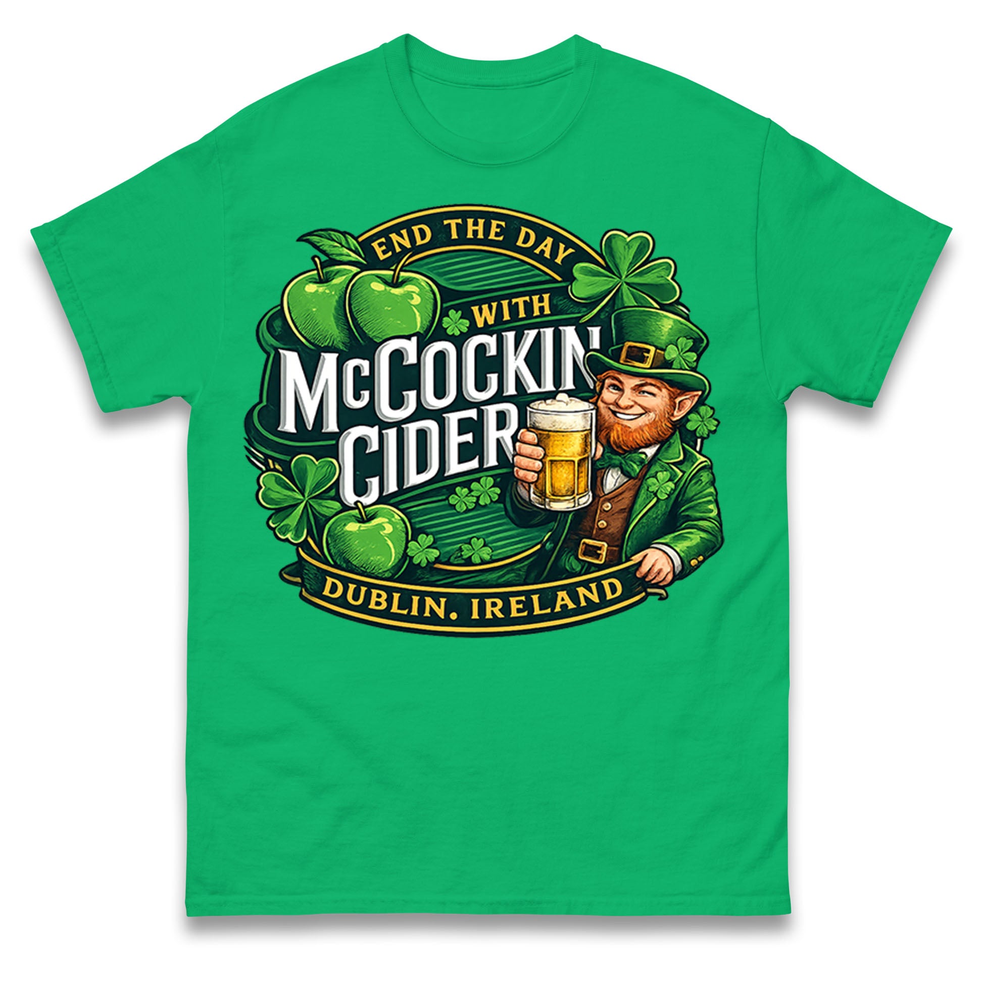 McCockin Cider Dublin Ireland T Shirt Tshirt Mens Womens Unisex Tops Tees 2XL