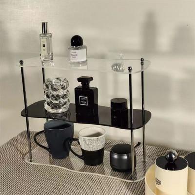 New Modern Acrylic Storage Rack Removable 3 Layers Decorative Shelf Makeup Display Desktop Organizer Home