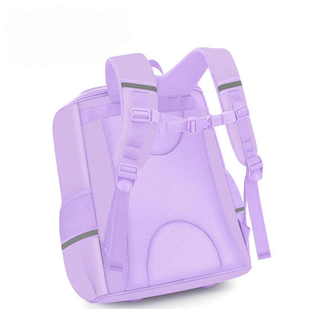 Primary School Girls' Backpack, Lightweight and Burden-reducing, Waterproof, Large Capacity, Spine-protecting, Double-strap Backpack, Macaron Color