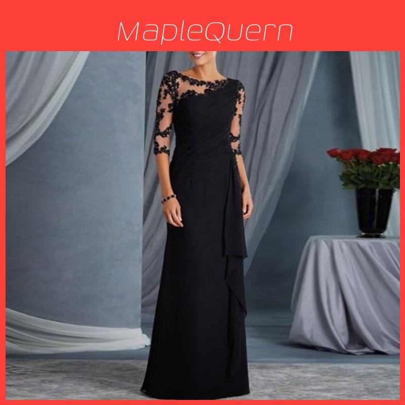 Elegante Abito Estivo in Pizzo a Vita Alta con Scollo Rotondo per Occasioni Speciali