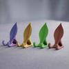 Leaf Shape Desk Ornament Shaped Phone Stand, 3D Printed Mobile Holder with Double Small Stand for Home Hook Support, Creative Hands Free Video Cradle,