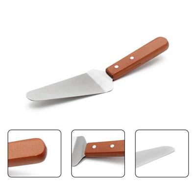 Manico in Legno Acciaio Inossidabile Pala Paletta per Torta Pizza Formaggio Cucina Forno