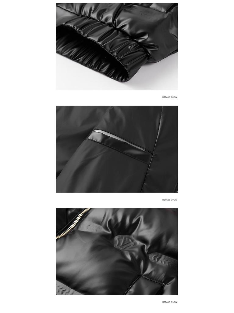 Zimní 2025 Pánská trendy péřová vesta se stojáčkem - 50% bílé kachní peří